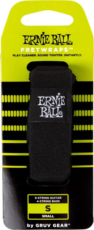Ernie Ball FretWrap by Gruv Gear - Snaardemper - Gitaar en Bas - Maat Small - Zwart