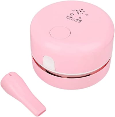 Mini Stofzuiger - Draagbare Reiniger - Bureau Schoonmaken - 360 Graden Mondstuk - 8.2 x 8.2 x 6 cm - Rood