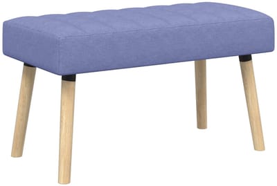 vidaXL - Kanaalgeplooide - Bank - Jeans - Blauw - 80 - x - 40 - x - 46 - cm - Stof