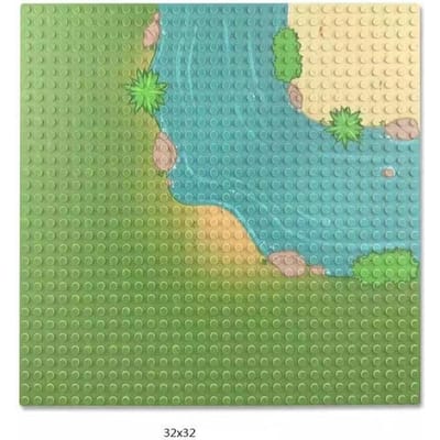 25,5x25,5cm Bouwstenen Basisplaat Stadsweg Straat Recht Kruispunt Bocht T-splitsing Kinderen Bakstenen Speelgoed
