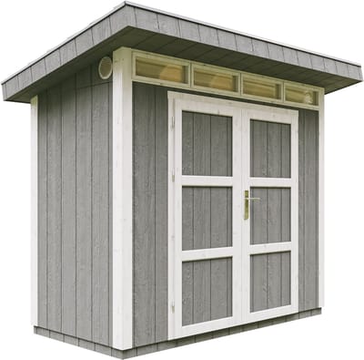 Timbela M901A-CAVERN STEEL - LP SmartSide Tuinhuis op houtbasis - 3 m² - L161xL293xH239 cm - met vloer en verf