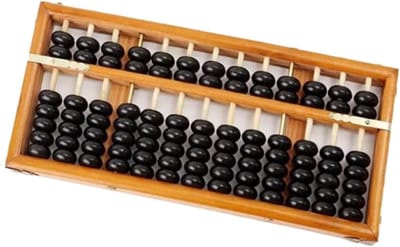 Rekenrek Houten - Telraam Educatief - Rekenen Leren - Traditioneel Chinese Tool - 28.5x12 cm - Houtkleur
