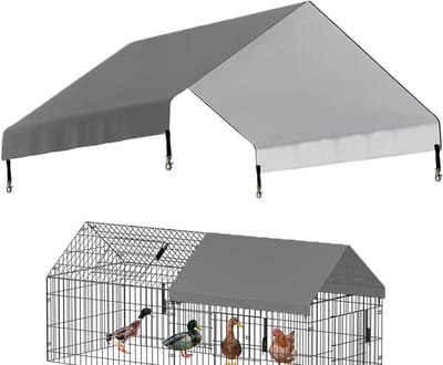 Kippenhokhoes - Hok Afdekking - Buiten Bescherming - Waterdicht Materiaal - 145 x 110 cm - Grijs