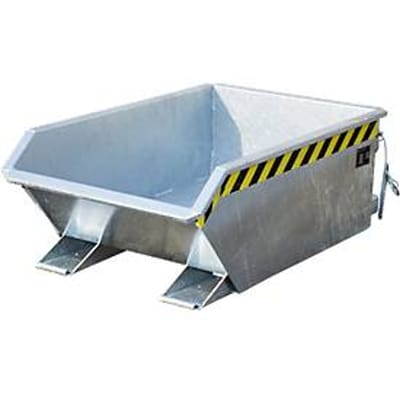 Kiepbak Bauer Mini type MGU 270, hoogte kiepzijde 350 mm, 270l inhoud, gegalvaniseerd