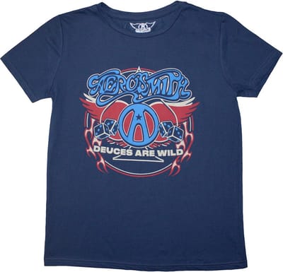 Aerosmith - Rainbow Spade Dames T-shirt - S - Blauw