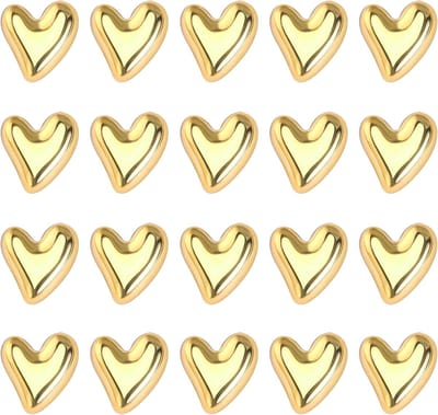 20 Hartvormige Koelkastmagneten - Mooie Decoratieve Magneten voor Witbord - Lockers - Thuis - Kantoor - Keuken - Goud