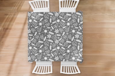 Kerst Tafelkleed - Kerstmis Decoratie - Tafellaken - Patronen - Kerstmis - Decoratie - 150x150 cm - Kerstmis Versiering - Tafeldecoratie Kerstmis - Kerstdecoratie tafel - Tafelversiering