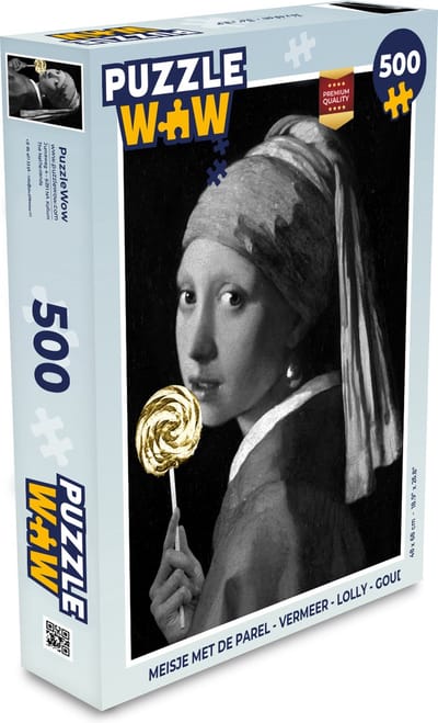 Puzzel Meisje met de parel - Vermeer - Lolly - Goud - Legpuzzel - Puzzel 500 stukjes