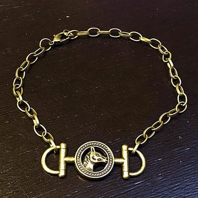 GoedeDoelen.Shop | Armband Sherlock | Paarden Armband | Armband Met Bit | Armband Met Paardenhoofd | Polsmaat tot 25 cm | Cadeau | Wellness-House