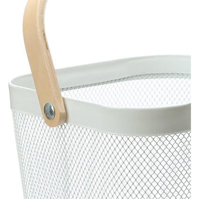 Fruitzeef Metaalmateriaal Comfortabel Draagbaar Handvat Slijtvast Praktische Groente Afdruipmand voor Keuken White