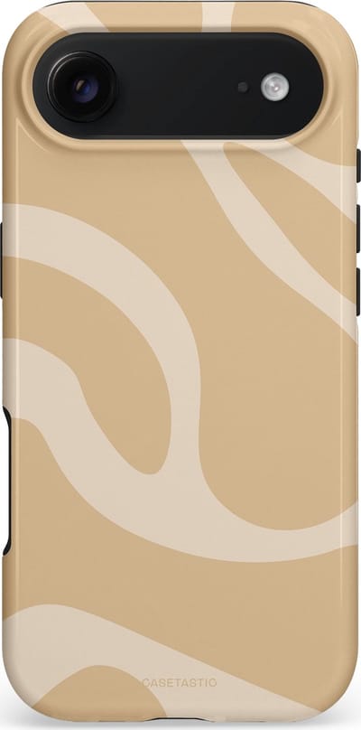 Casetastic hoesje geschikt voor Apple iPhone Air - MagSafe - Dubbellaagse bescherming - Aesthetic Beige Wave Clean Girl - Fashion Case - Beige