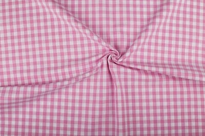 Boerenbont stof - 10mm geruite stof - Roze - 40 meter