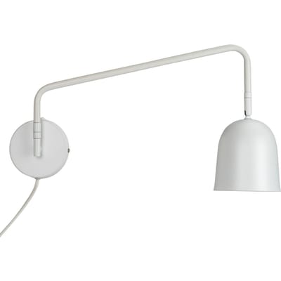 Dyberg Larsen wandlamp Manchester, wit, uitsteek 45 cm
