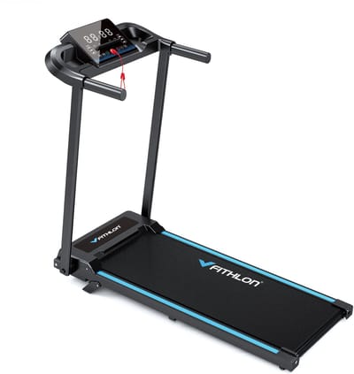 Fithlon Xfold Pro Loopband - Treadmill - 1-12km/u - Inklapbaar - Met Helling 9% - Wandelband - Walking Pad - Loopbanden voor thuis - Opvouwbare Loopband - Elektrische Loopband - Telefoonhouder - Tablethouder