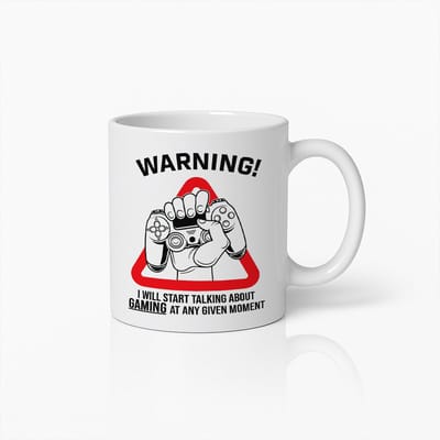 Waarschuwing Gamer Mok 330ml – Grappige Gaming Koffiekop voor Videogame Liefhebbers