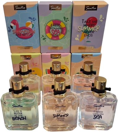 Sentio Let It Be Summer Parfum set 6 stuks voor dames - zomer editie 6x15ml