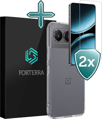 Hoesje Met 2x Screenprotector - Geschikt voor OnePlus Nord 4 - Sterk & Shockproof - Telefoon Hoes - Back Cover - Siliconen Case - Transparant
