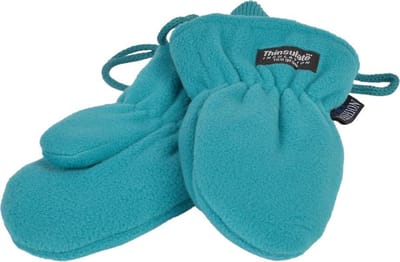 P&T Wanten Kinderen met Koordje - Fleece - Thinsulate Voering - Turquoise - 2j