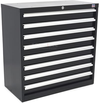 HBM Profi Gereedschapskast 8 Laden 90 x 45 x 90 cm Zwart