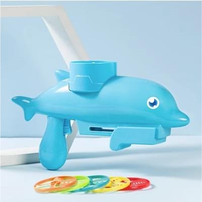 Pistolets Volants Garçons et Filles Libellule en Bambou Lanceur de Bulles Toupie Tournante Jouets Souples d'Extérieur Pour Enfants bleu ciel