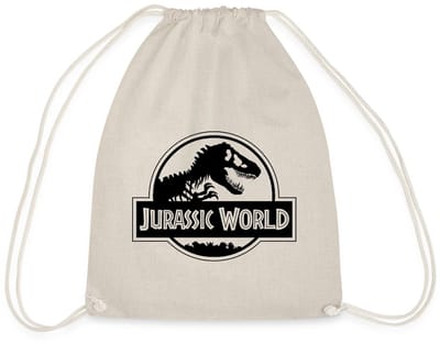 Jurassic World Klassiek Logo In Zwart Gymtas
