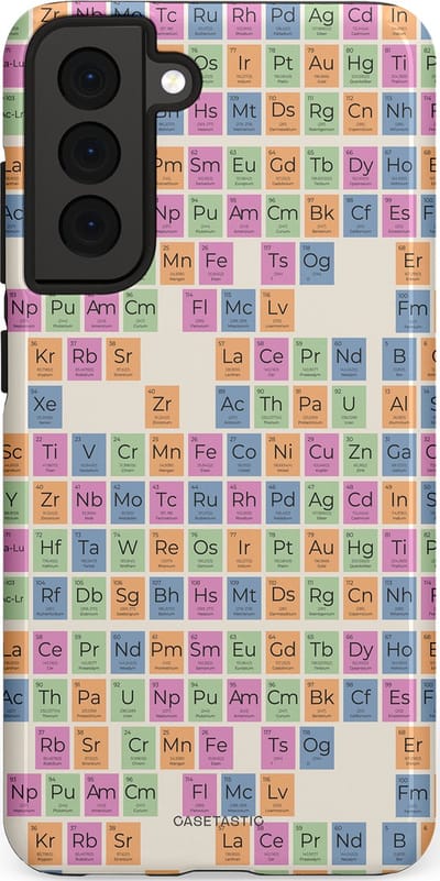 Casetastic Hoesje Geschikt voor Samsung S21 FE - Stijlvolle Beschermende Duo-layer Case - Atomisch Mooi