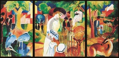 Kunstdruk August Macke - Zoologischer Garten 100x50cm