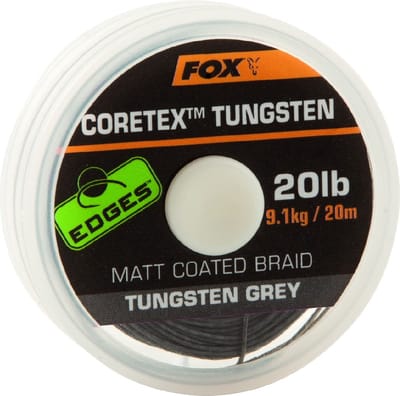 Fox Carp Edges Coretex Tungsten | 20m 20lb Tungsten Grey