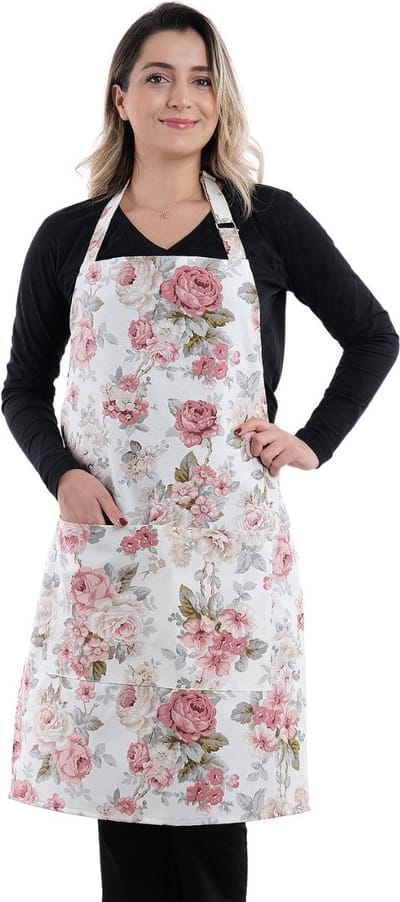 Tavas Sweet Keukenschort Bordeaux Rozen Professioneel Verstelbaar 60x80 cm Kookschort BBQ Schort Horecakwaliteit Schorten voor vrouwen One Size Fits All