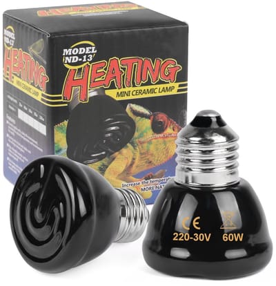Allecto - Keramische Verwarmingslamp - Infrarood Warmtelamp - Hoog rendement - Zwart - Dierenverlichting - 20.000 uur levensduur - Geschikt voor Ha...