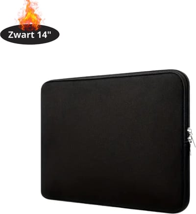 Nivard Laptoptas Schokbestendig - Laptop Sleeve - Rugtas - Schoudertas - Laptoshoes - Kantoortas - Dames & Heren - 14 Inch - Zwart