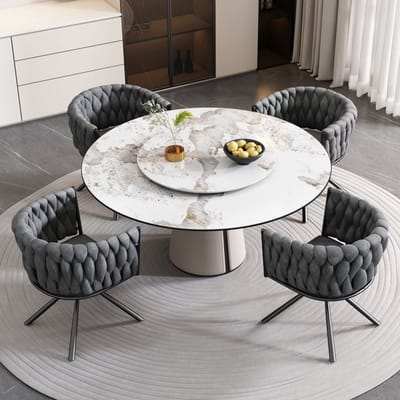 Draaifauteuil – Fauteuil – Lounge Stoel – Zithoek Stoel – Bureau Stoel – Velvet Bekleding – Metalen Onderstel – 360° Draaibaar – Max. 150 kg Belastbaar - Grijs