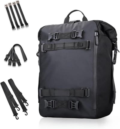 Motorfiets Zadeltas - Bagage Tas - Motor Rijden - Waterdichte Binnentas - 20L Capaciteit - Zwart