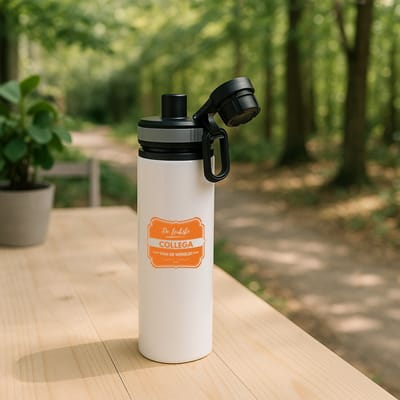 Hacebo® - De leukste collega waterfles met draaidop grijs - Collega - beste collega - werk - afscheidscadeau - verjaardagscadeau - kado - water fles - 850ML