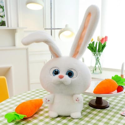 Grote Konijn Pop Pluche Speelgoed Liefde Huisdier Grote Vertrouwelijk Konijn Pop Schattige Lapjespop Verjaardagscadeau voor Meisjes 50cm white