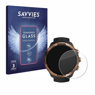 Savvies - Glas Screenprotector voor Suunto 9 Baro - Gehard Beschermglas 9H 3 Stuks