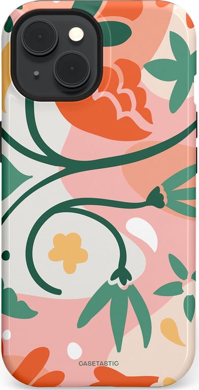 Casetastic Hoesje Geschikt voor Apple iPhone 15 Magsafe - Stijlvolle Beschermende Duo-layer Case - Bloesem Pastels