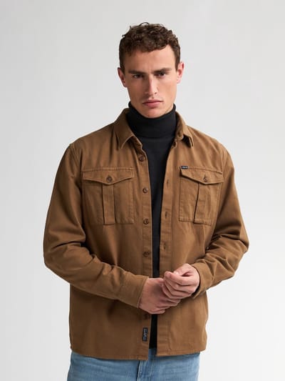 Petrol Industries Heren overshirt m-3050-sil415 7151 chestnut