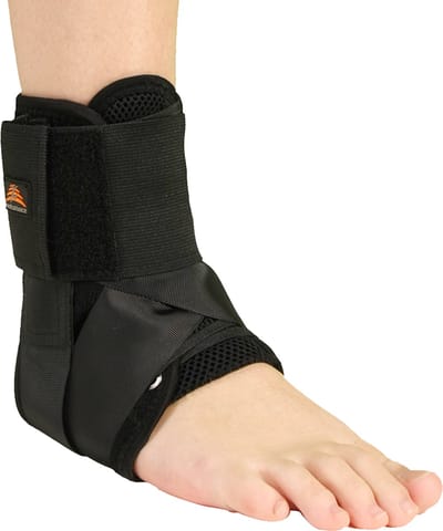 Medical Brace Enkelbrace met Straps - Enkelbandage - Enkelsteun - Sportbrace - Maat XS 34-36 - Zwart