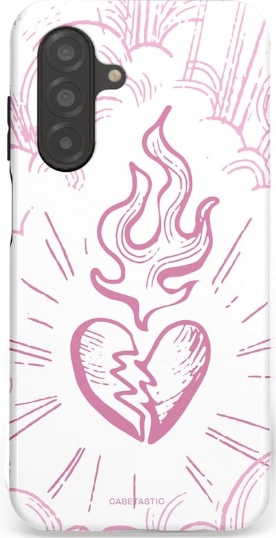 Casetastic Hoesje Geschikt voor Samsung A26 - Stijlvolle Beschermende Duo-layer Case - Roze Liefdesvlam