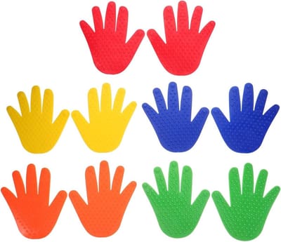 5 Paar Tactiele Massage Tapijten voor Hand- en Voetafdrukken, Sensorisch Textiel voor Kinderen, Ideaal voor in de Klas en Thuisgebruik