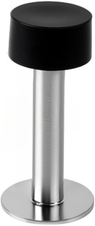 Roestvrijstalen Deurstopper - Deurhouder Deurrem - Deuren Open Houden - Met Rubberen Bumper - 100 mm - Geborsteld Zilver