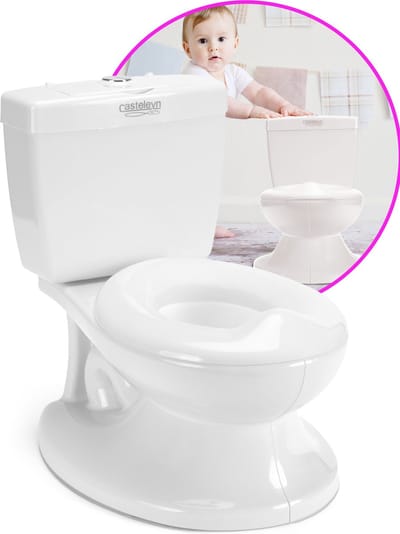 Casteleyn® Plaspotje – Potje Peuter – WC Potje – Toilettrainer – Kindertoilet met Geluid – tot 21kg – Wit