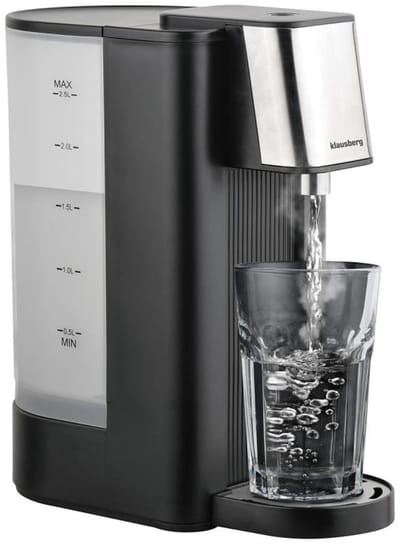 Klausberg KB7877 Hot Water Dispenser – 2,5 Liter – Zwart & RVS – 2600W – Direct kokend water in 5 seconden - Heetwaterdispenser - Waterkoker -