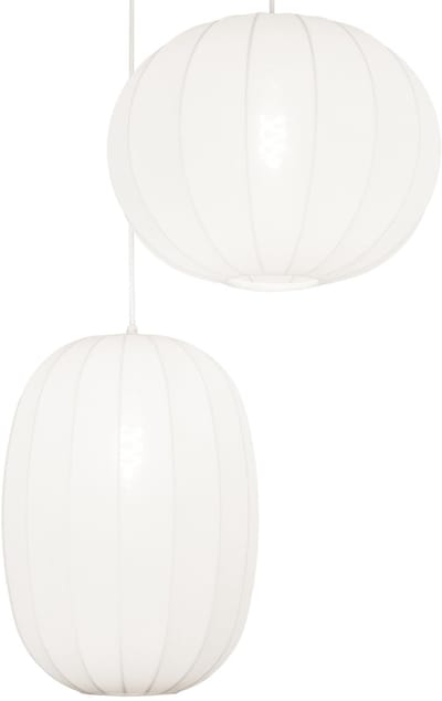 Lumidora Hanglamp 75235 - TACK - 2 Lichts - E27 - Wit - Metaal - ⌀ 58 cm