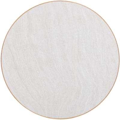 Plateau de table rond pour camping-car 17,7 pouces Bois massif Antidérapant avec vis de montage Plateau de table à manger pour Bateaux Yachts Terrasse white