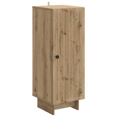 vidaXL - Dressoir - Artisanaal - eiken - 33 - x - 34,5 - x - 90 - cm - Bewerkt - hout