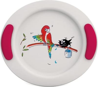 Kinderbord Papegaai - Rood