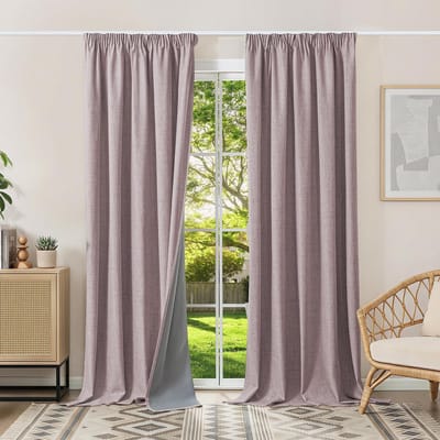 Dailygoods- Verduisteringsgordijnen 100% verduisterend - Set van 2 - 245 x 140 cm - Thermische gordijnen - Koudebescherming - Linnenlook
