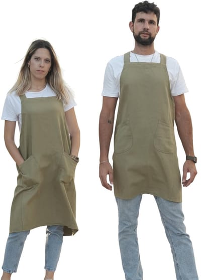 Dailygoods- Schort met elegante uitstraling - Knutselschort - Bescherming tegen vlekken - Organisatie van gereedschap - Voor koks en kunstenaars - One size - Keuken Schort